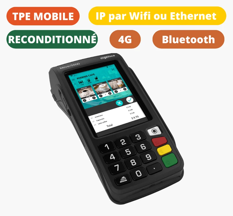 TPE nomade Move 5000 reconditionné Bluetooth Wifi 4G IP base Bluetooth