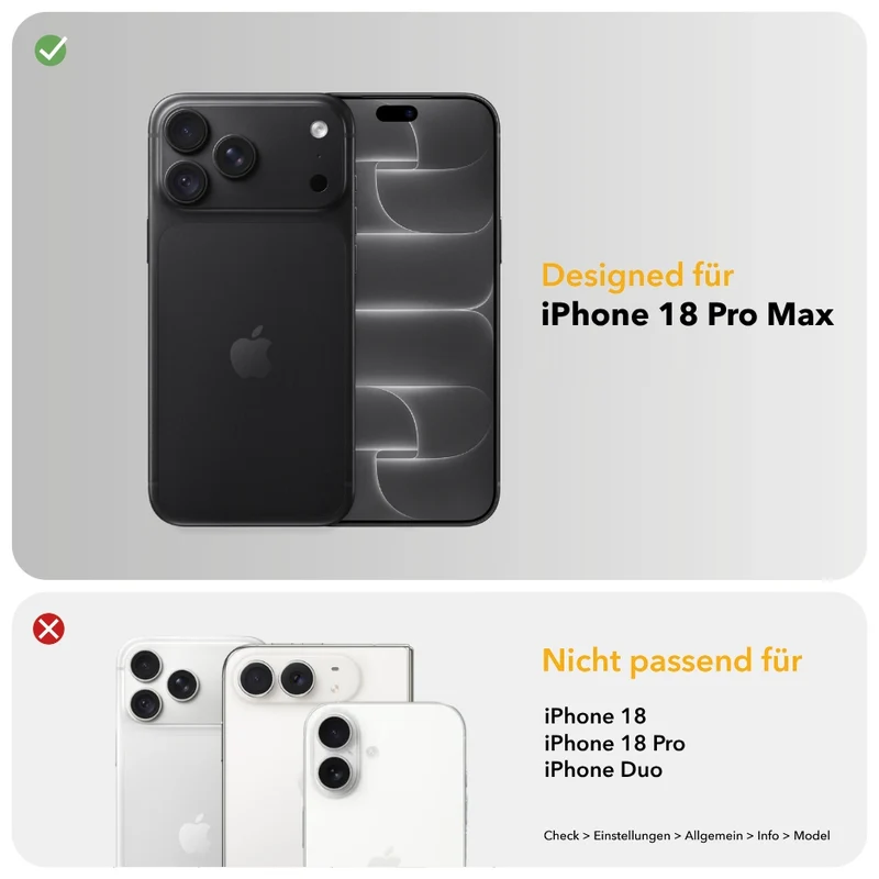Verre de protection pour iPhone 18 Pro Max, plein écran