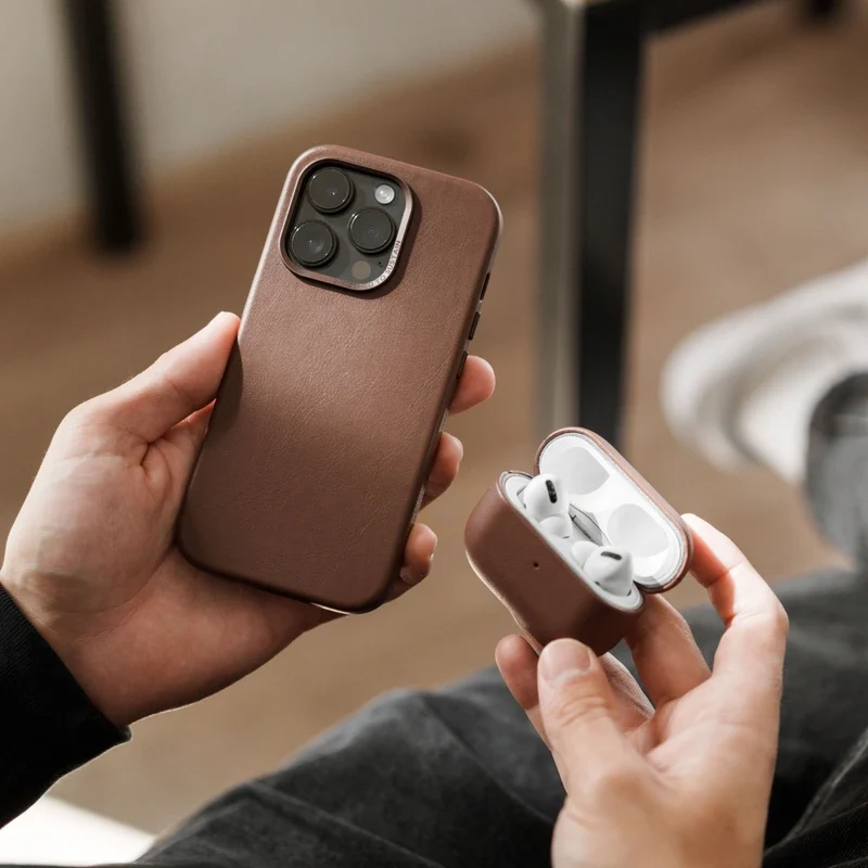 iPhone 14 Pro étui en cuir Vegan