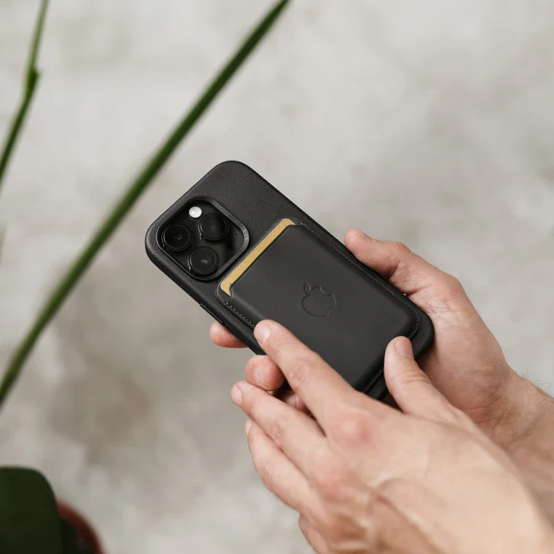 iPhone 13 Pro étui en cuir Vegan
