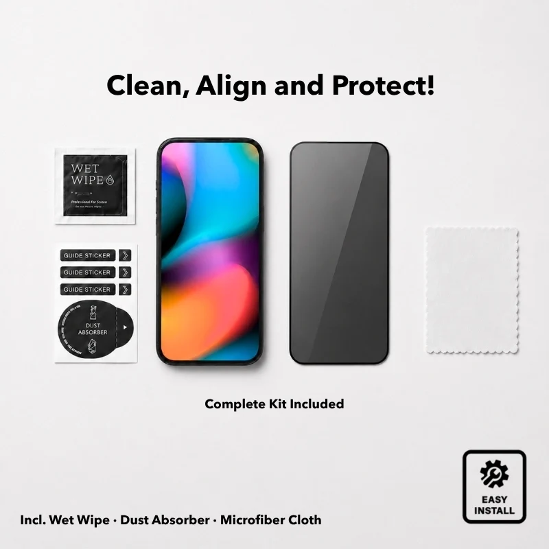 Verre de protection pour iPhone 18 Pro Max avec filtre anti-regards
