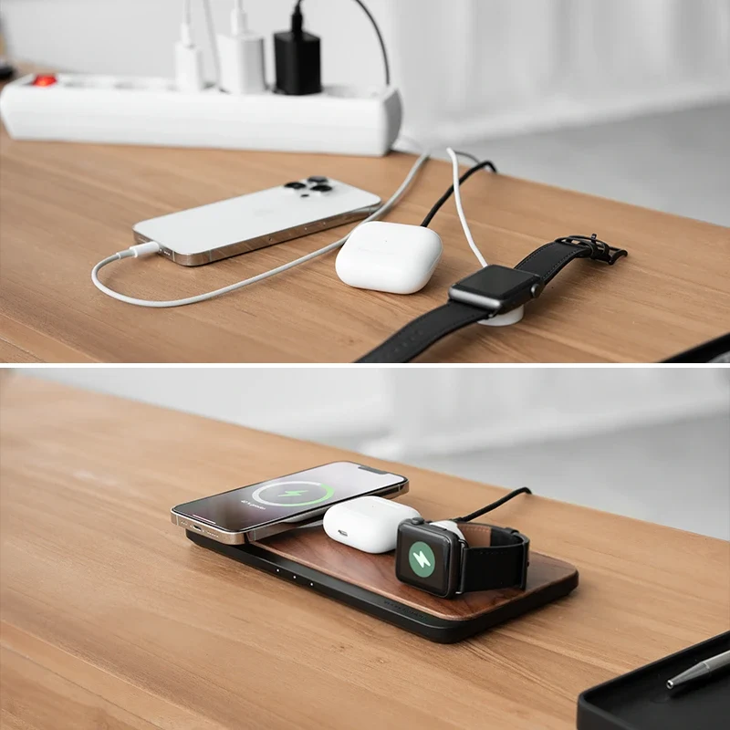 Chargeur 3-en-1 MagSafe & Apple Watch & Adaptateur secteur