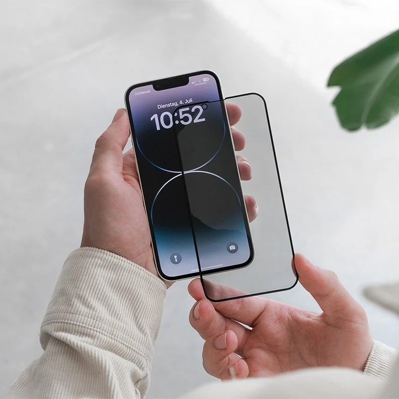 Verre blindé pour iPhone avec protection contre les regards indiscrets