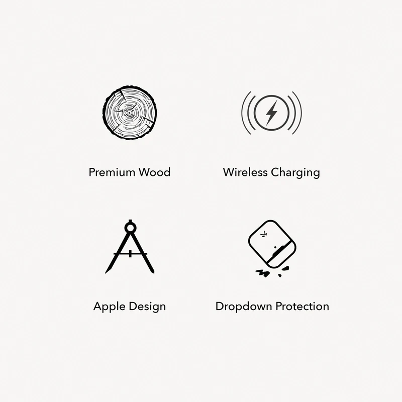 Étui pour AirPods en bois