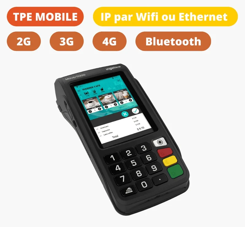 TPE nomade Move 5000 Bluetooth Wifi 4G IP base Bluetooth