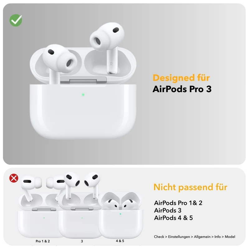 Étui en cuir vegan pour AirPods Pro 3