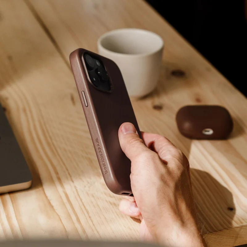 iPhone 15 Pro étui en cuir Vegan