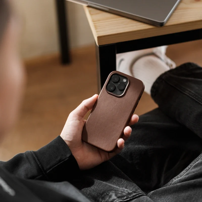 iPhone 15 Housse en cuir Vegan
