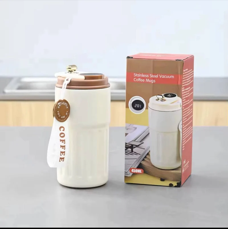 Mug Thermos Intelligent avec Affichage de Température – 450ML ☕️🌡️