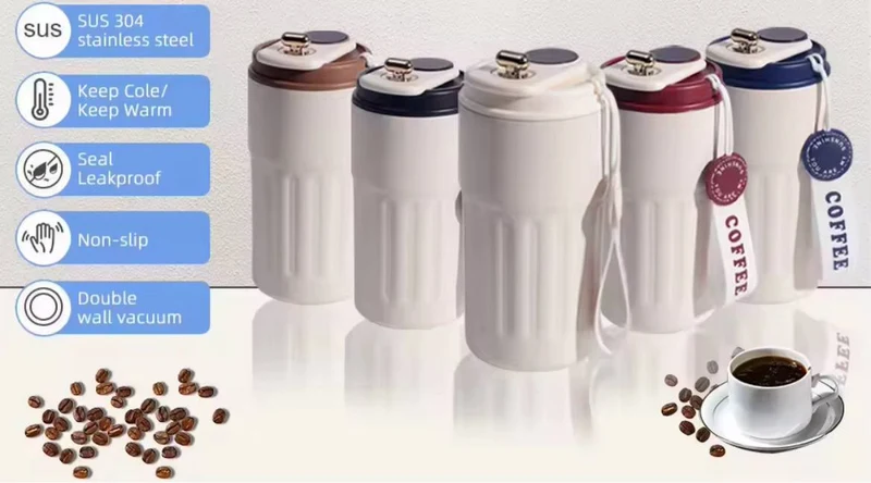 Mug Thermos Intelligent avec Affichage de Température – 450ML ☕️🌡️