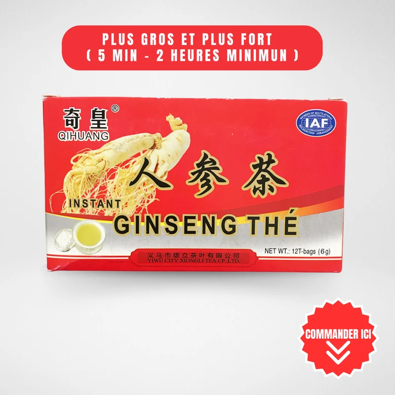 Ginseng Tea : Pack de 20 thé de faiblesse sexuelle 1 ACHETER = 1 OFFERTE