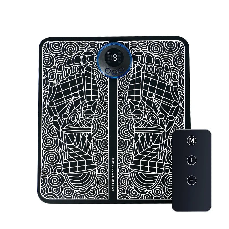 Tapis de massage pour les pieds avec stimulateur de points d'acupuncture EMS