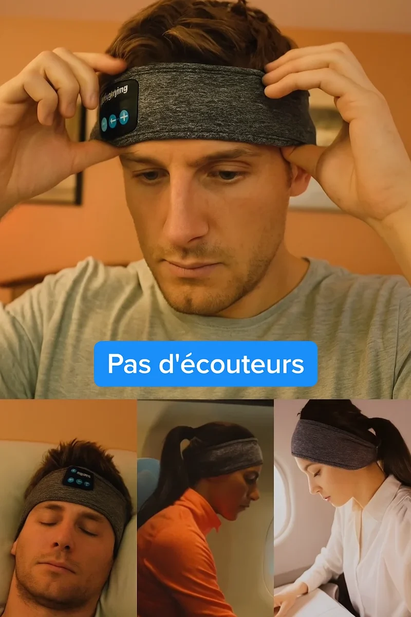 bandeau Bluetooth avec écouteurs intégrés