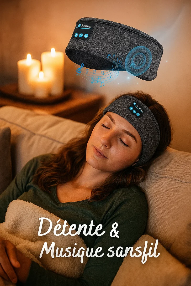 bandeau Bluetooth avec écouteurs intégrés