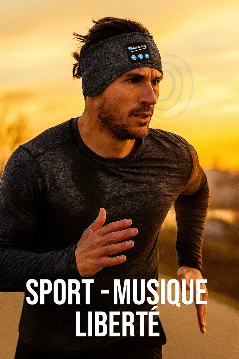 bandeau Bluetooth avec écouteurs intégrés