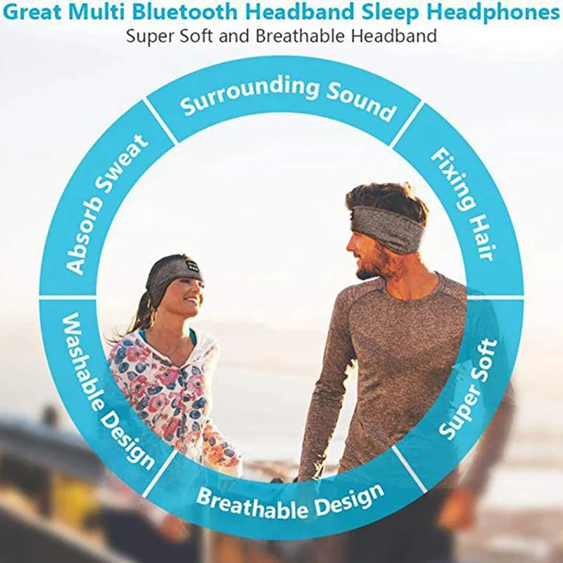 bandeau Bluetooth avec écouteurs intégrés