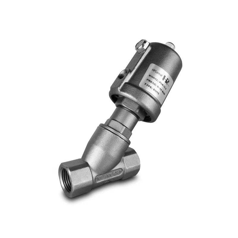 Vanne pneumatique d'angle pour station de lavage auto - PGK25-NO-S