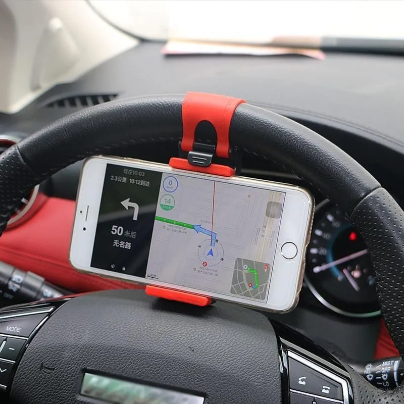 Support Téléphone Voiture sur Volant