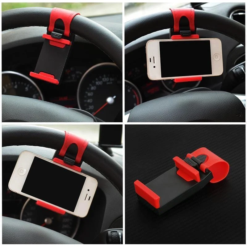 Support Téléphone Voiture sur Volant