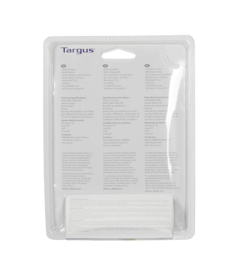 Midsize Comfort Multi-Appareils Souris sans fil antimicrobienne