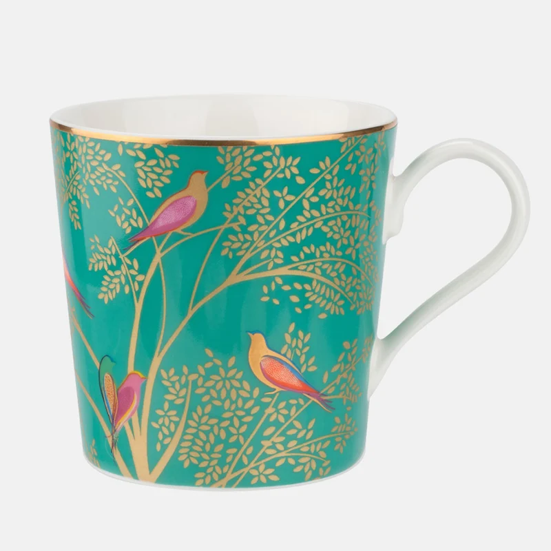 Green Birds Mug and Tray Bundle (worth £52)