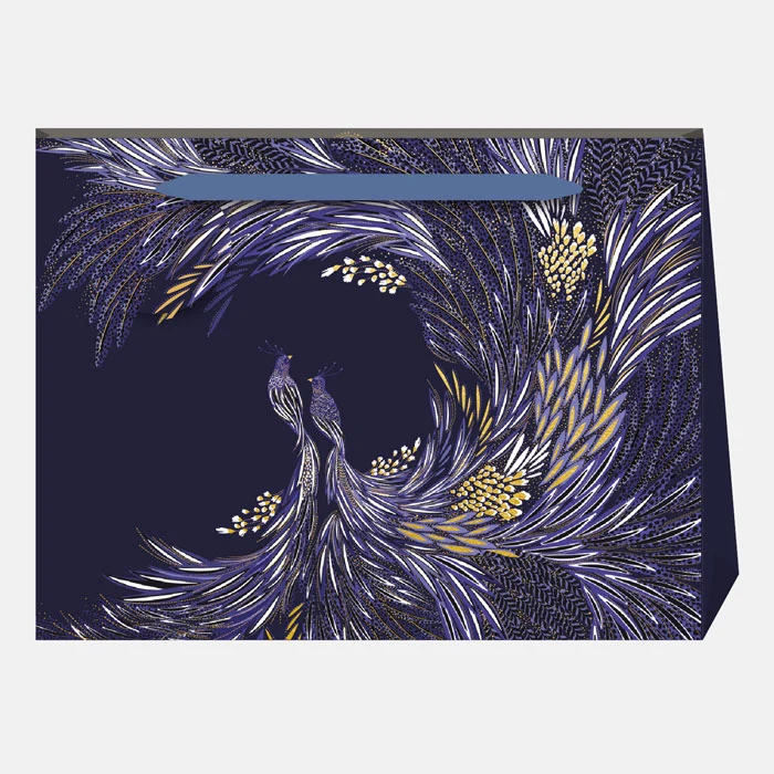 Feather Swirl Shopper Gift Bag
