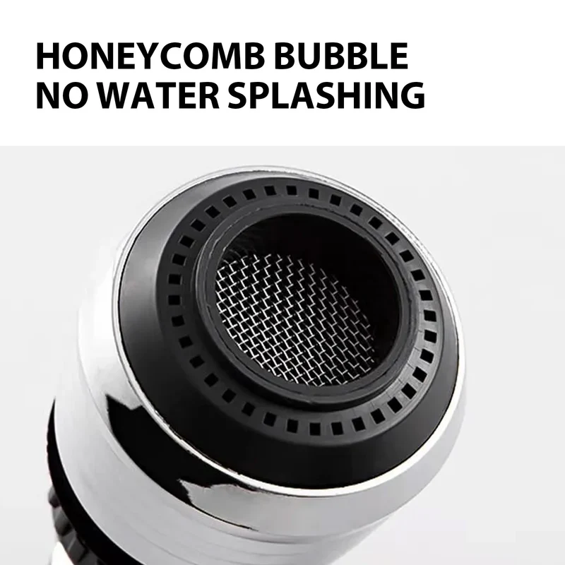 Jue-Fish Supercharged Shower Head Home Kitchen Faucet Anti-Splash Head Universal Rotary Supercharged Stainless Steel Shower Head