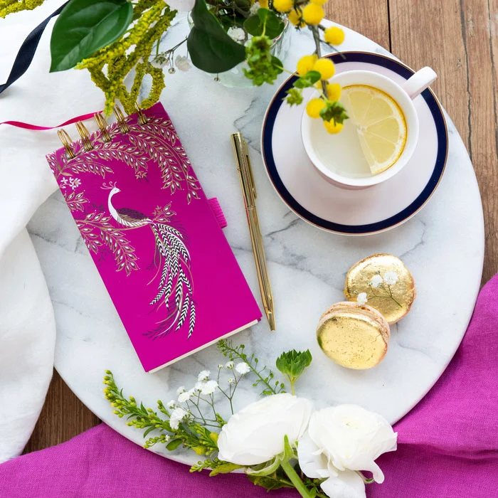 Elegant Bird Mini Notepad & Pen