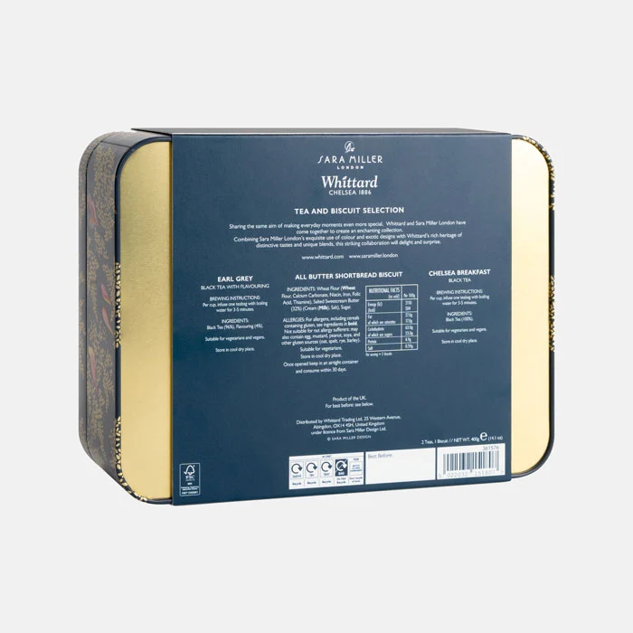 Chelsea Smokey Birds Tea and Biscuit Selection Tin