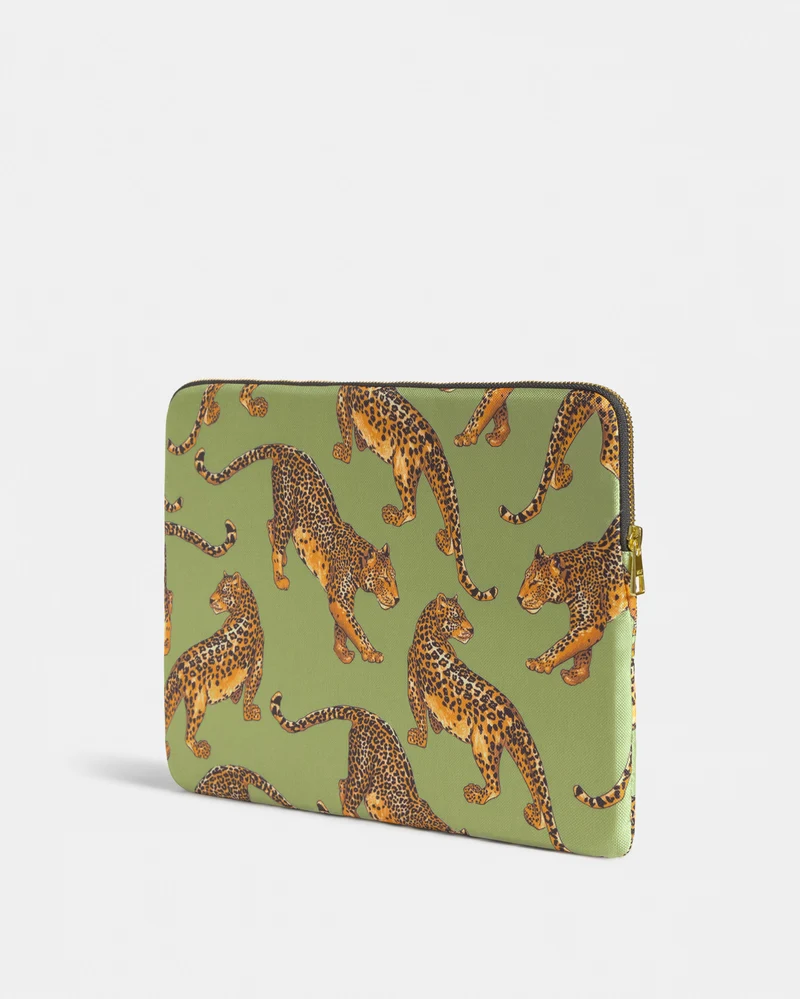 Olive Leopard Laptop Sleeve 13&14