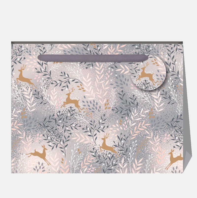 Prancing Deer Blush & Grey Ombre Shopper Bag