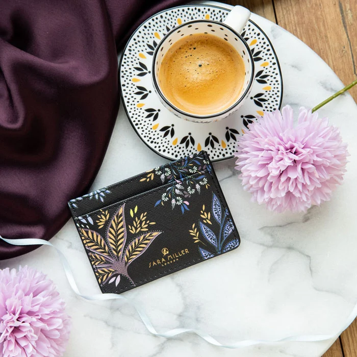 Black Botanic Card Holder