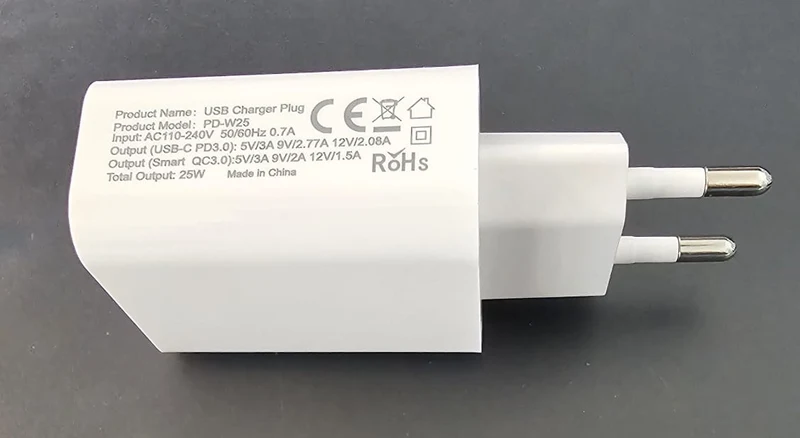 Chargeur USB Plug PD-W25 - 25w USB-C + 18w USB-A