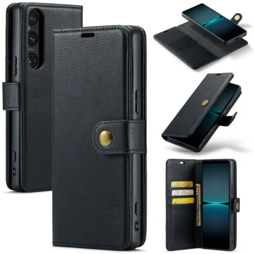 For Sony Xperia 1 5 10 VI V 2in1 Magnetic Removable Leather Wallet Case Cover