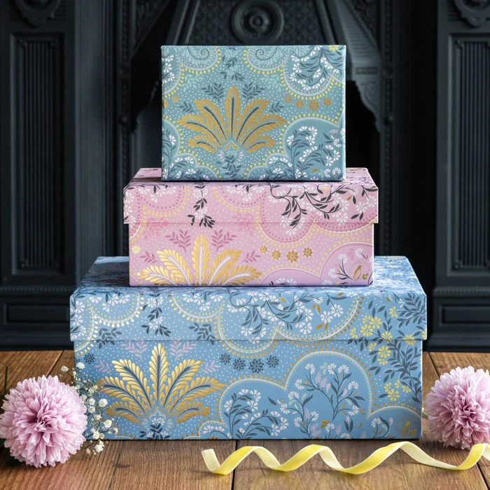 Decorative Filigree Gift Boxes - Set of 3