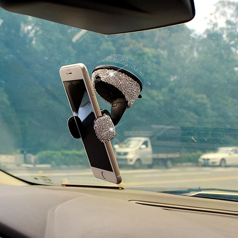 Support Téléphone Voiture Ventouse en Cristal Hoker