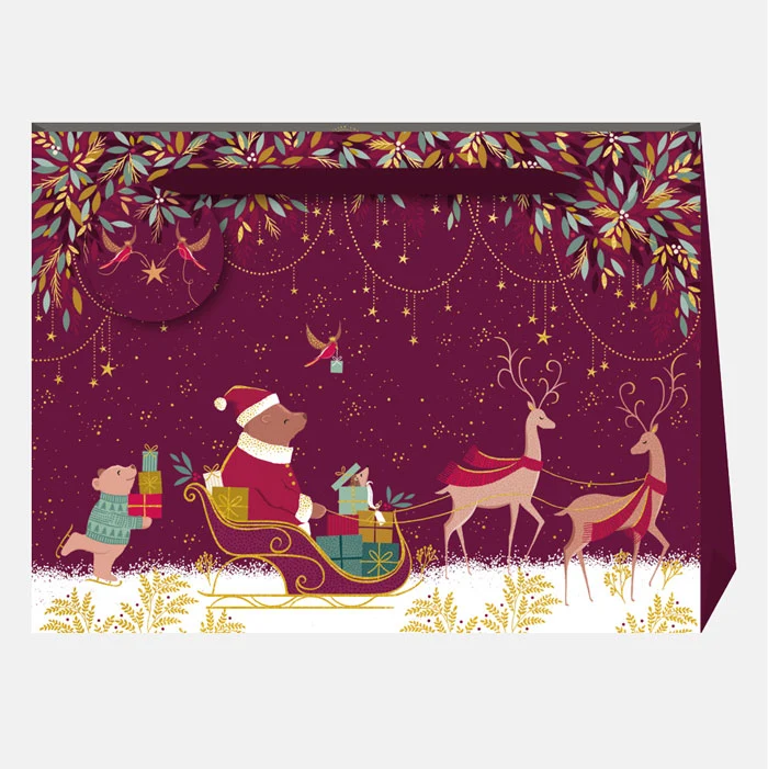 Woodland Tales Bear & Sleigh Shopper Bag