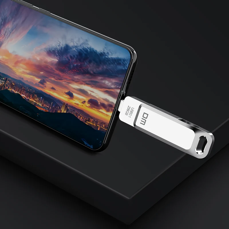 DM 2 in 1 Type-C & USB3.1 Flash Drive Dual Interface OTG Memory Flash Disk 32G 64G 128G 256G 360° Rotation Thumb Drive PD168 - 512GB