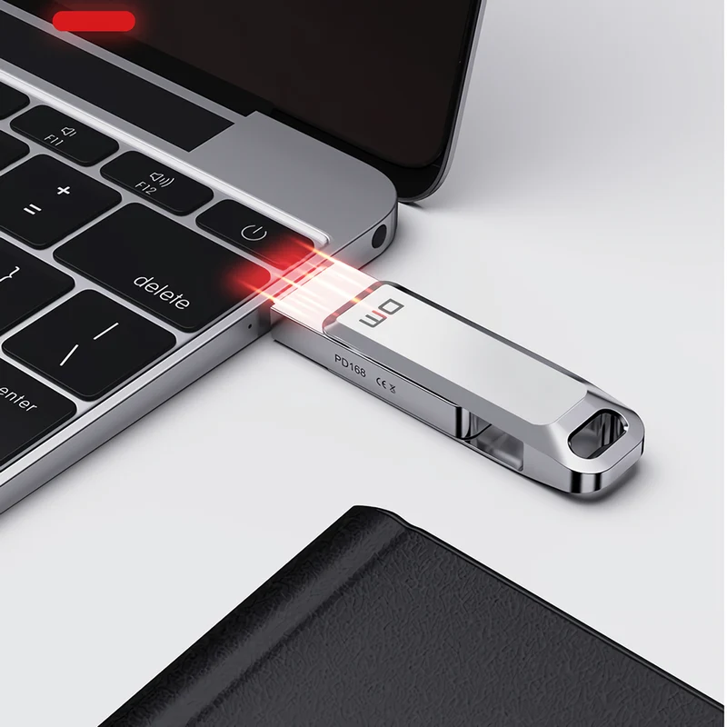 DM 2 in 1 Type-C & USB3.1 Flash Drive Dual Interface OTG Memory Flash Disk 32G 64G 128G 256G 360° Rotation Thumb Drive PD168 - 512GB