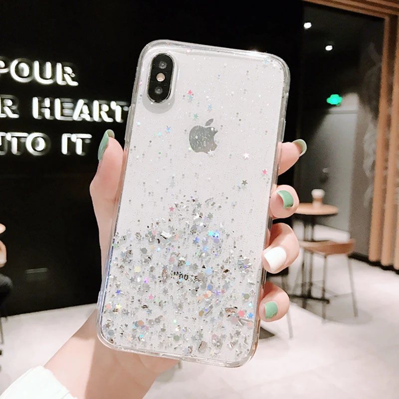 Transparente a paillettes