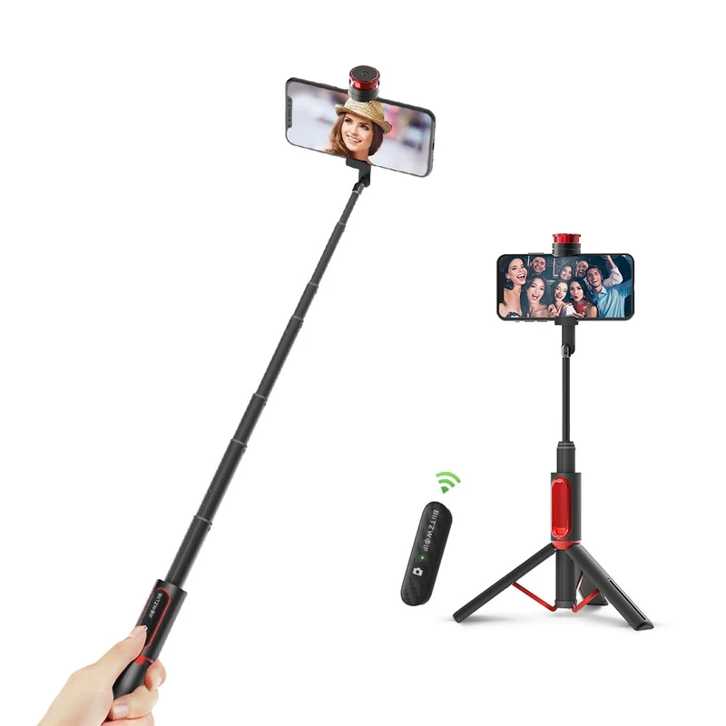 All In One Wireless Bluetooth Selfie Stick Foldable