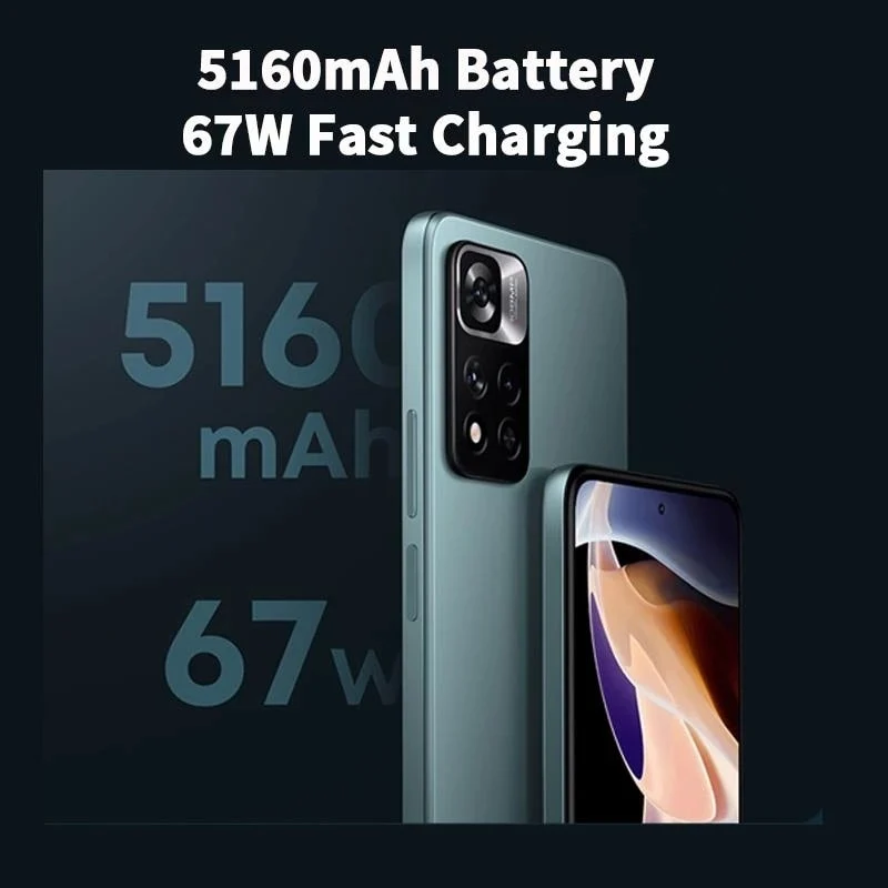 Global ROM Xiaomi Redmi Note 11 Pro 5G Version 128GB/256GB Smartphone Dimensity 920 108MP Camera AMOLED Screen 67W 5000mAh NFC|Cellphones|