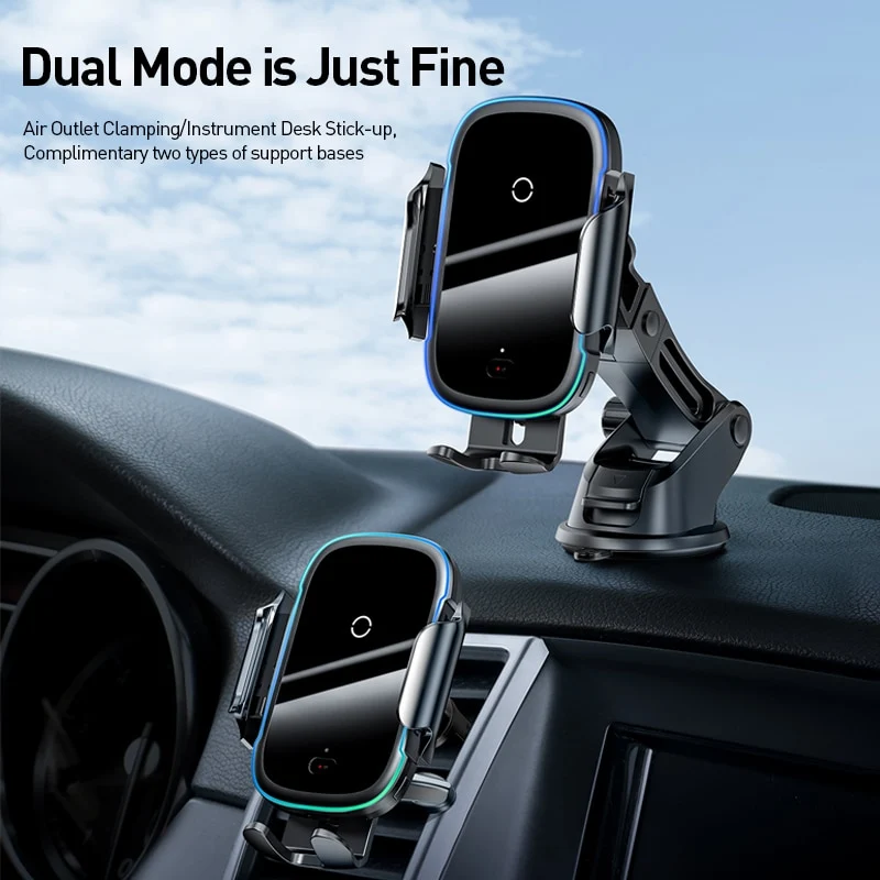 Baseus 15W Wireless Charger Car Mount for Air Vent Mount Car Phone Holder Intelligent Infrared Fast Wireless Charging Charger|Car Chargers