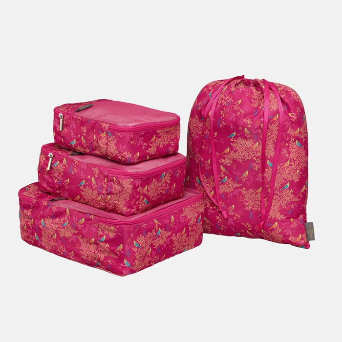 Pink Birds Set of Packing Cubes