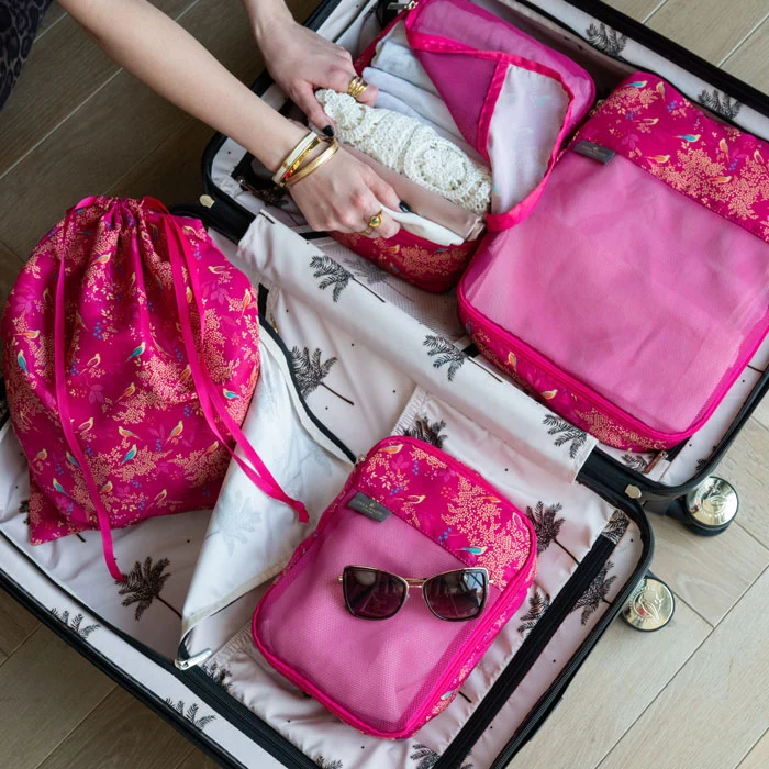 Pink Birds Set of Packing Cubes