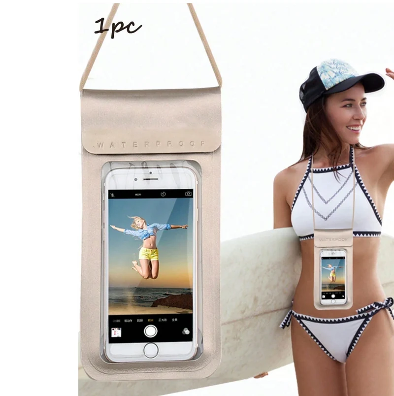 Pochette Étanche téléphone et clef- IPX8 waterproof 30 m – TPU Haute Résistance, Tactile & Photo – Tour de Cou / Bandoulière Réglable