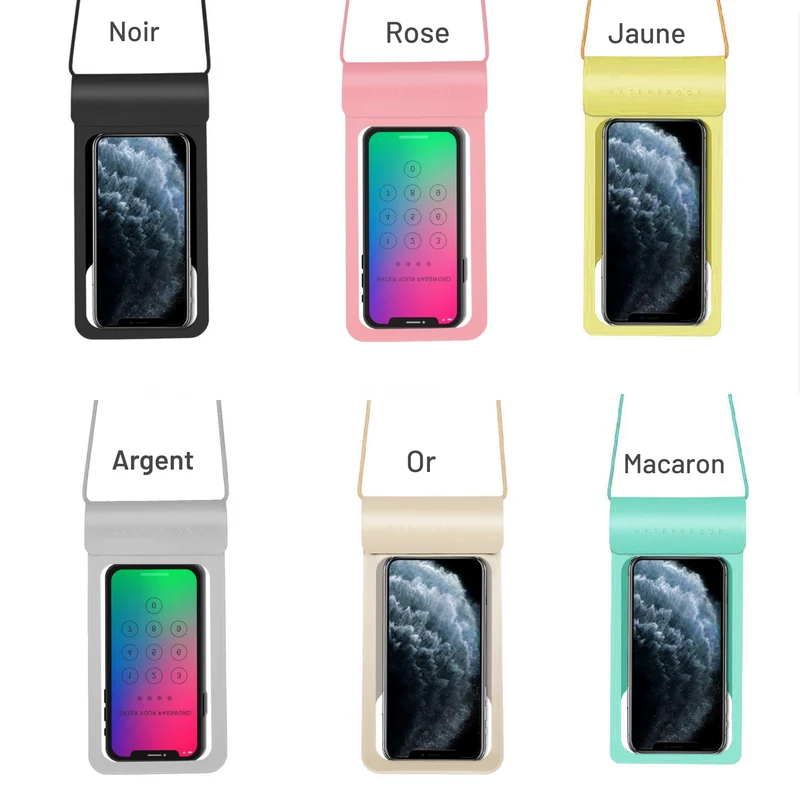 Pochette Étanche téléphone et clef- IPX8 waterproof 30 m – TPU Haute Résistance, Tactile & Photo – Tour de Cou / Bandoulière Réglable