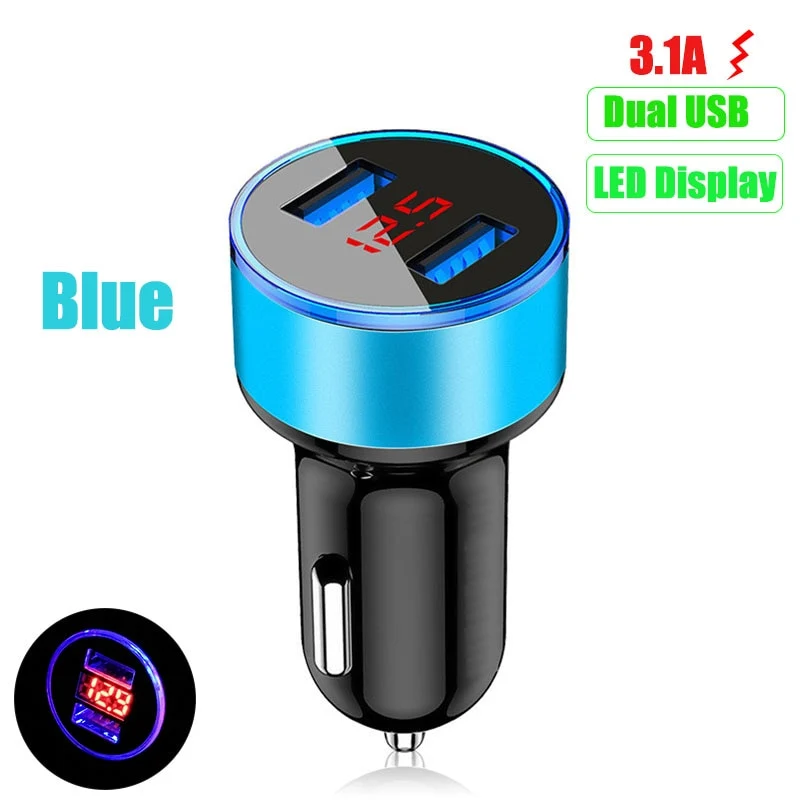 Mini Fast Charger Dual USB Car Phone for iPhone Samsung Xiaomi
