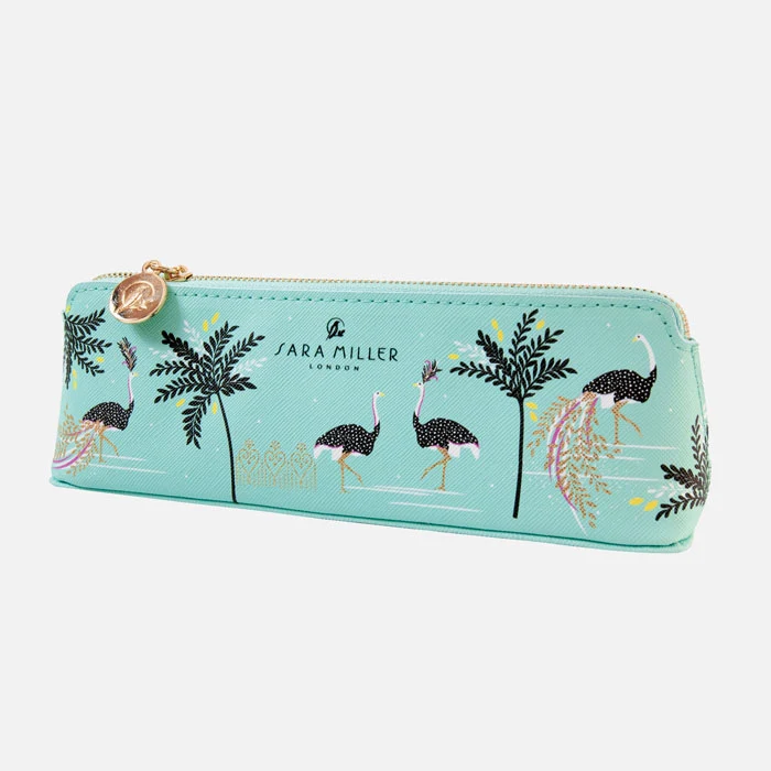 Ostrich & Palms Slim Pencil Case