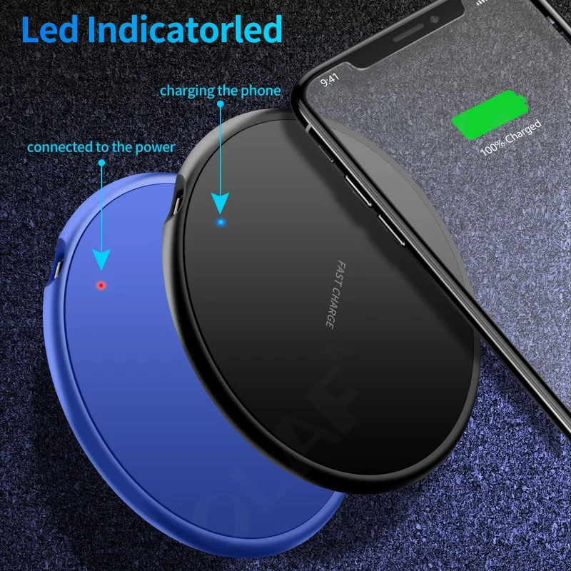 10W Fast Wireless Charger For iPhone, Samsung, Huawei